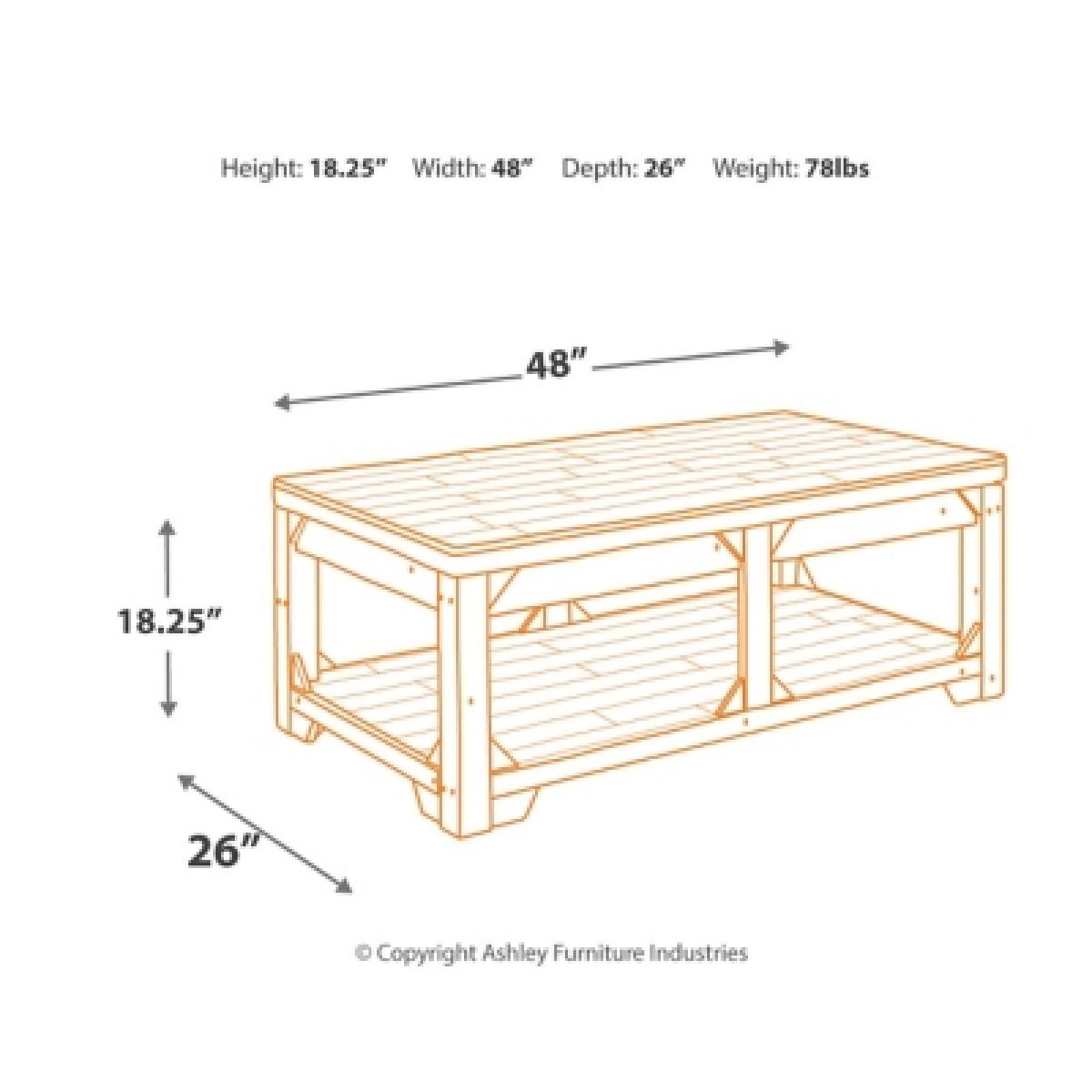 Fregine Coffee Table with Lift Top - Image 5
