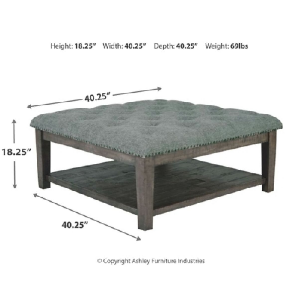 Borlofield Coffee Table Ottoman - Image 4