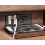 Stanah Chairside End Table with USB Ports & Outlets - Image 4