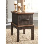 Stanah Chairside End Table with USB Ports & Outlets