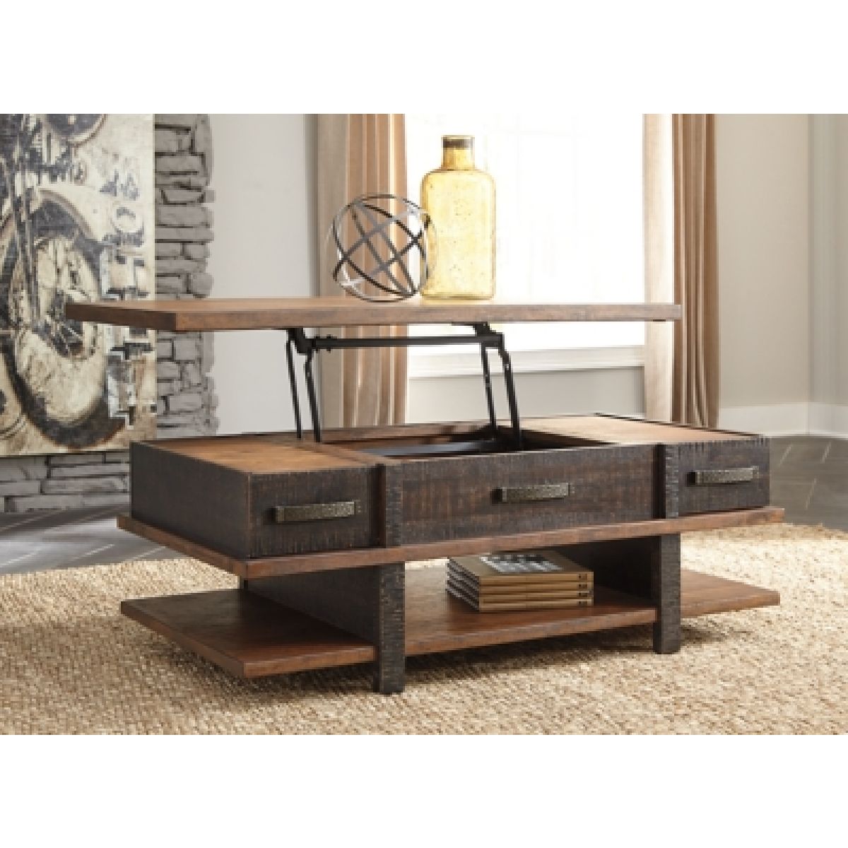 Stanah Coffee Table with Lift Top - Image 4