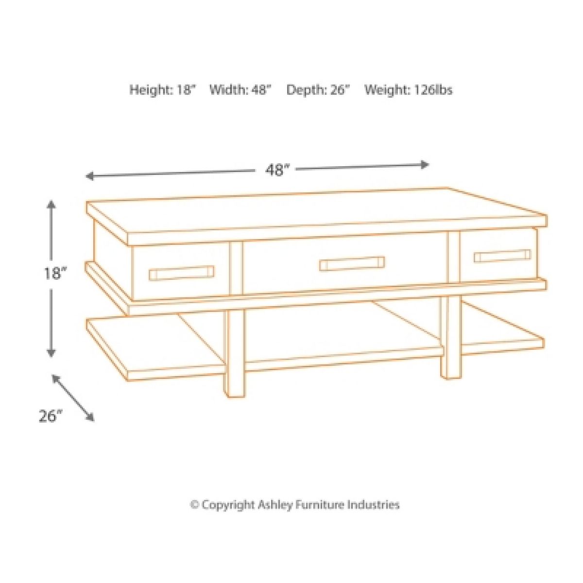 Stanah Coffee Table with Lift Top - Image 5