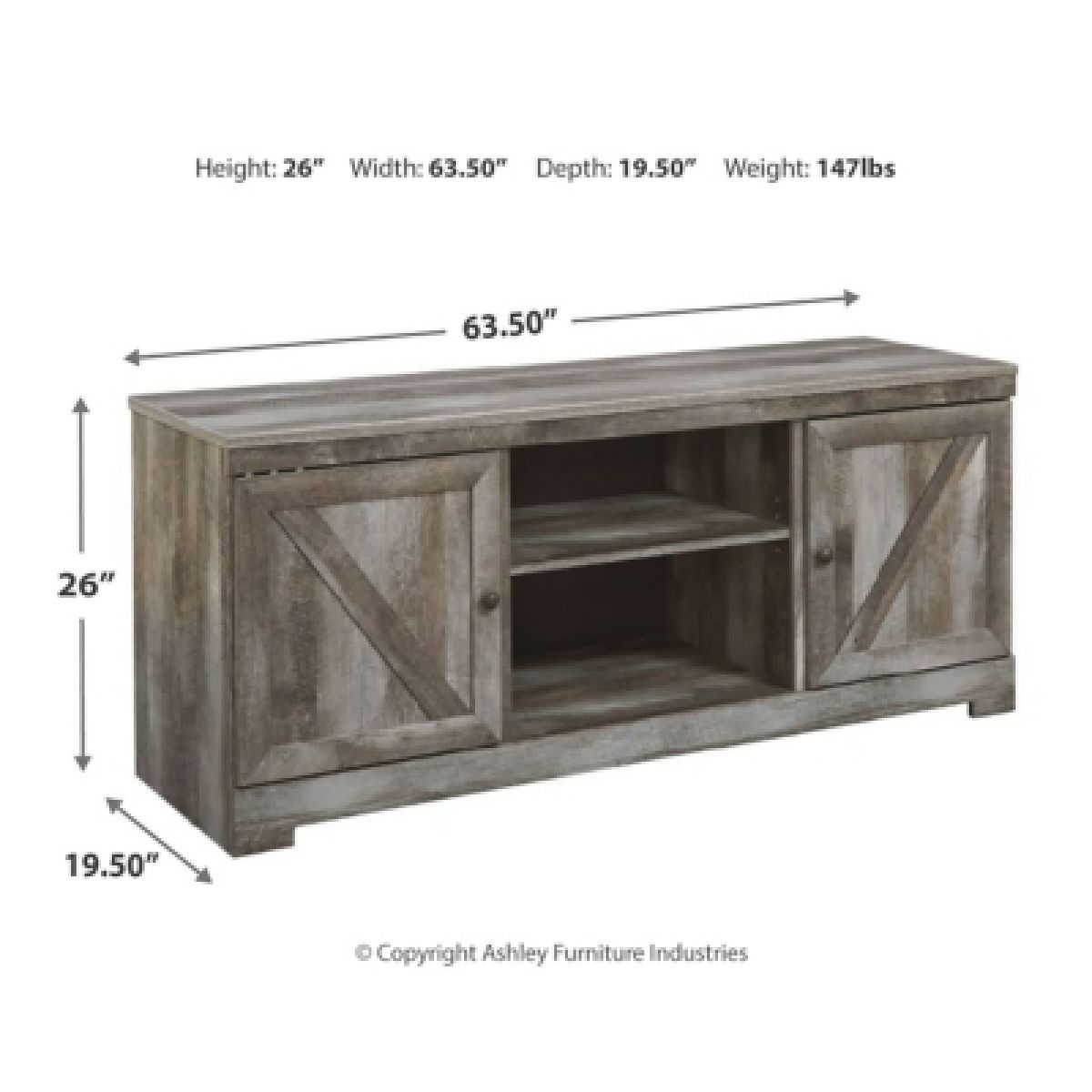 Wynnlow 63" TV Stand - Image 5