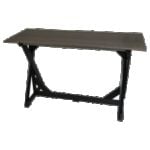 Bar Height 72″X28″ Harvest Table in Coastal Grey and Black