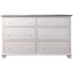 6 Drawer Dresser in 2 Tone Finish 5106DSW-AP