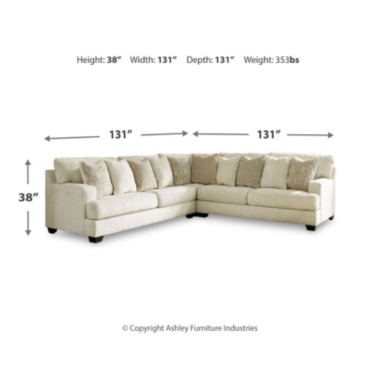 Rawcliffe 3-Piece Sectional - Image 5
