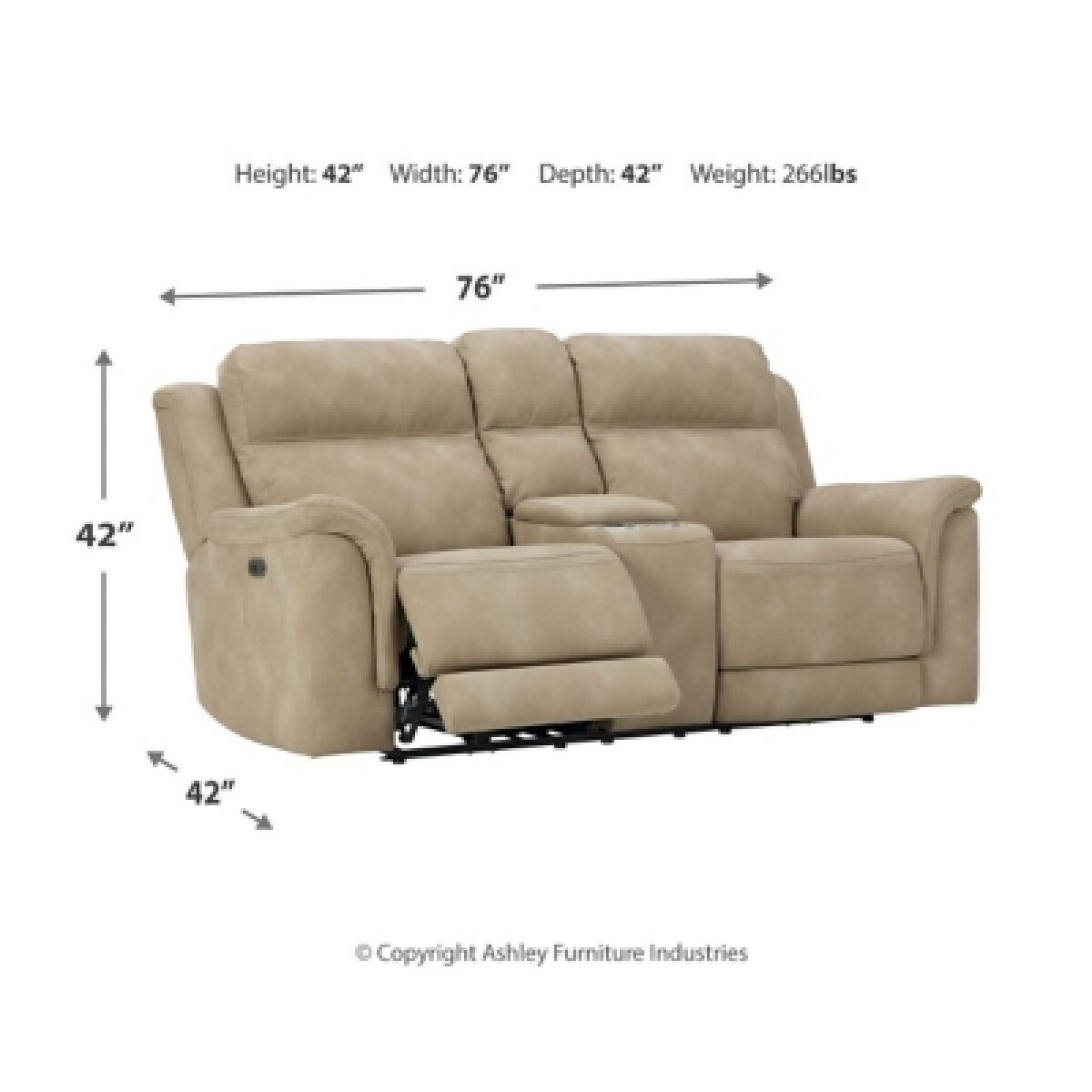 Next-Gen Durapella Power Reclining Loveseat with Console - Image 5