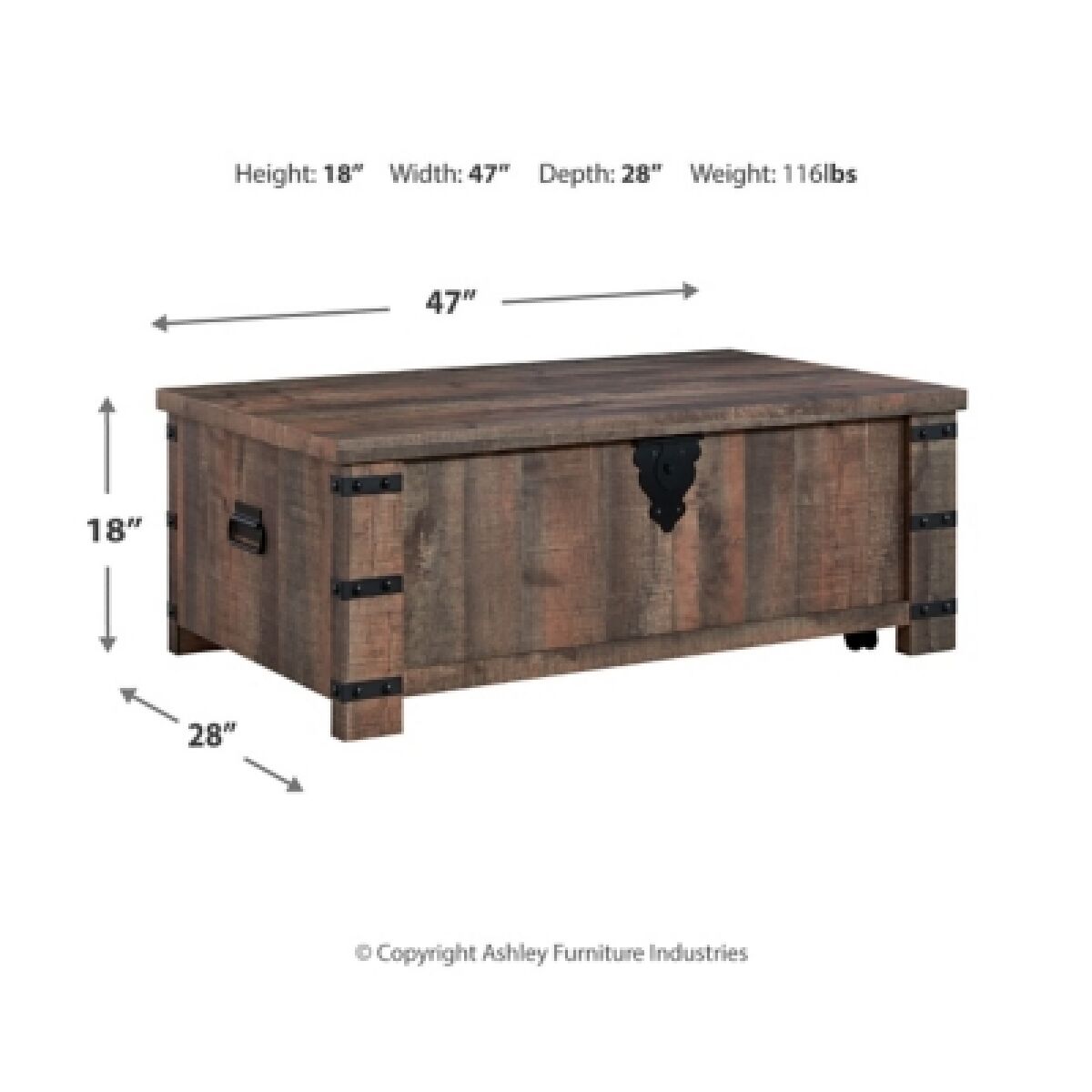 Hollum Lift-Top Coffee Table - Image 11