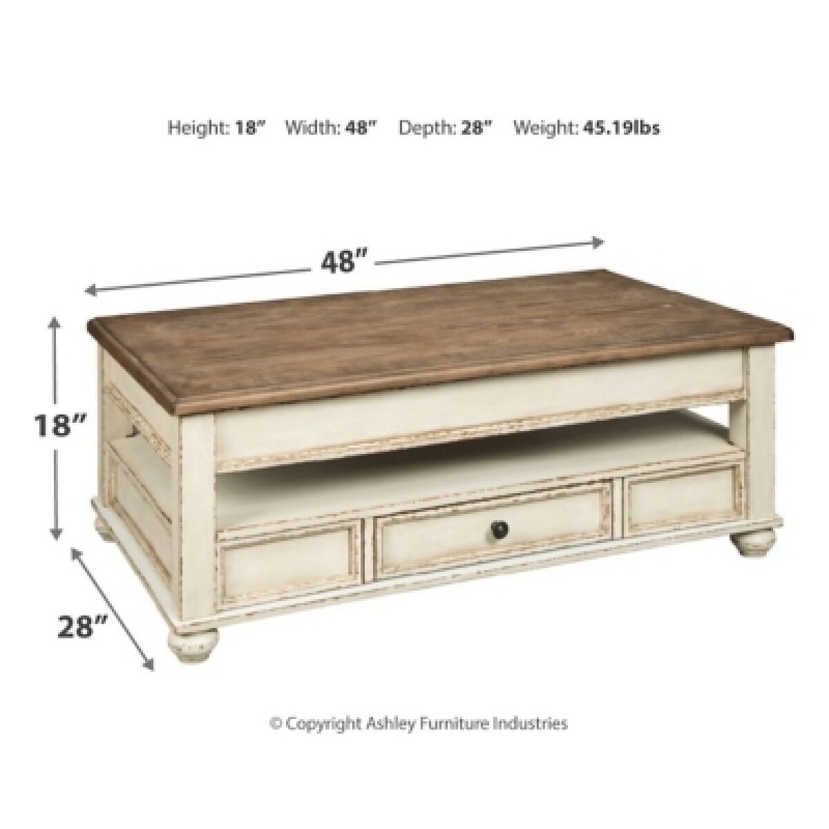 Realyn Coffee Table with Lift Top - Image 5