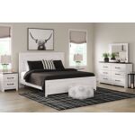 Gerridan King Panel Bed with Mirrored Dresser and Nightstand - Image 2