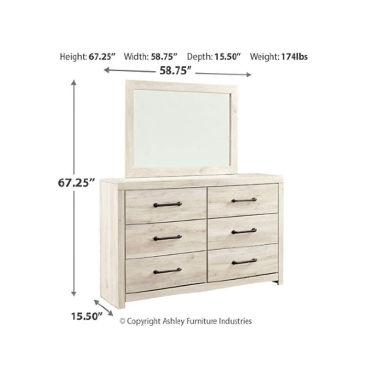 Cambeck Queen Panel Bed with Storage, Dresser, Mirror and Nightstand - Image 16