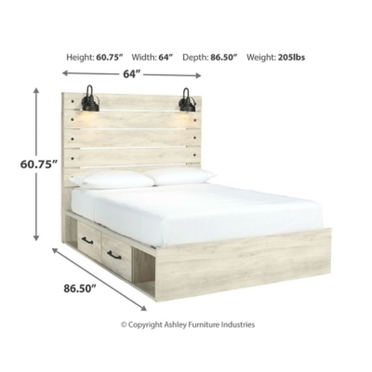Cambeck Queen Panel Bed with Storage, Dresser, Mirror and Nightstand - Image 15