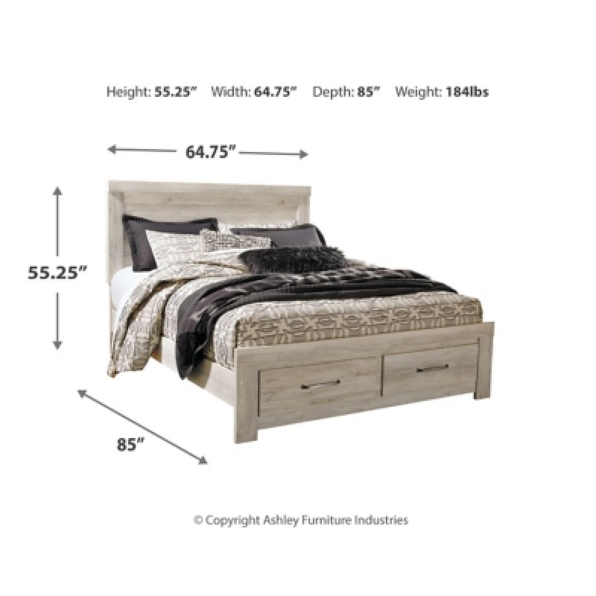 Bellaby Queen Panel Storage Bed, Dresser, Mirror and Nightstand - Image 6