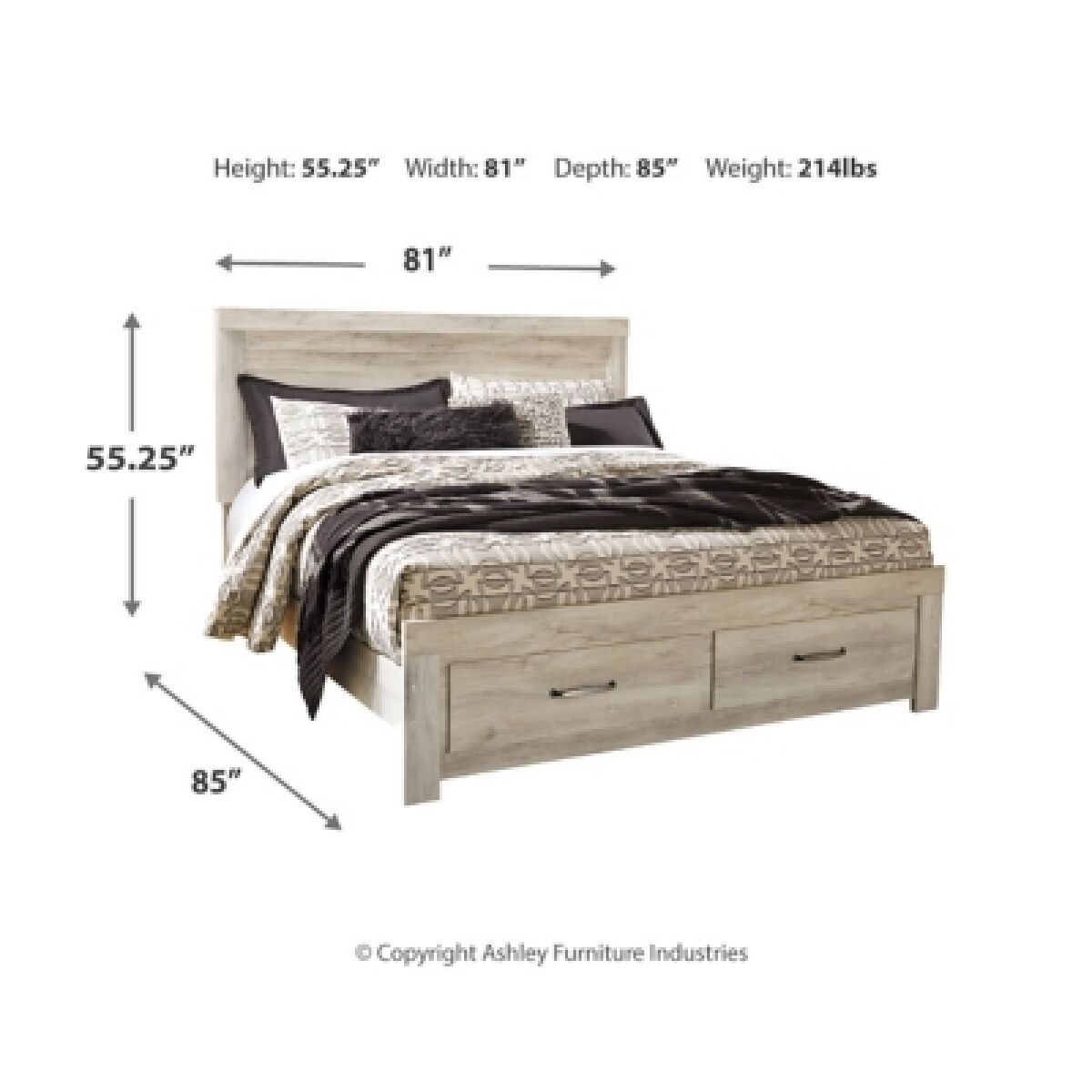 Bellaby King Panel Storage Bed, Dresser, Mirror and Nightstand - Image 7
