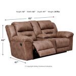 Stoneland Reclining Loveseat with Console - Image 7