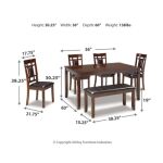 Bennox Dining Table and Chairs with Bench (Set of 6) - Image 5