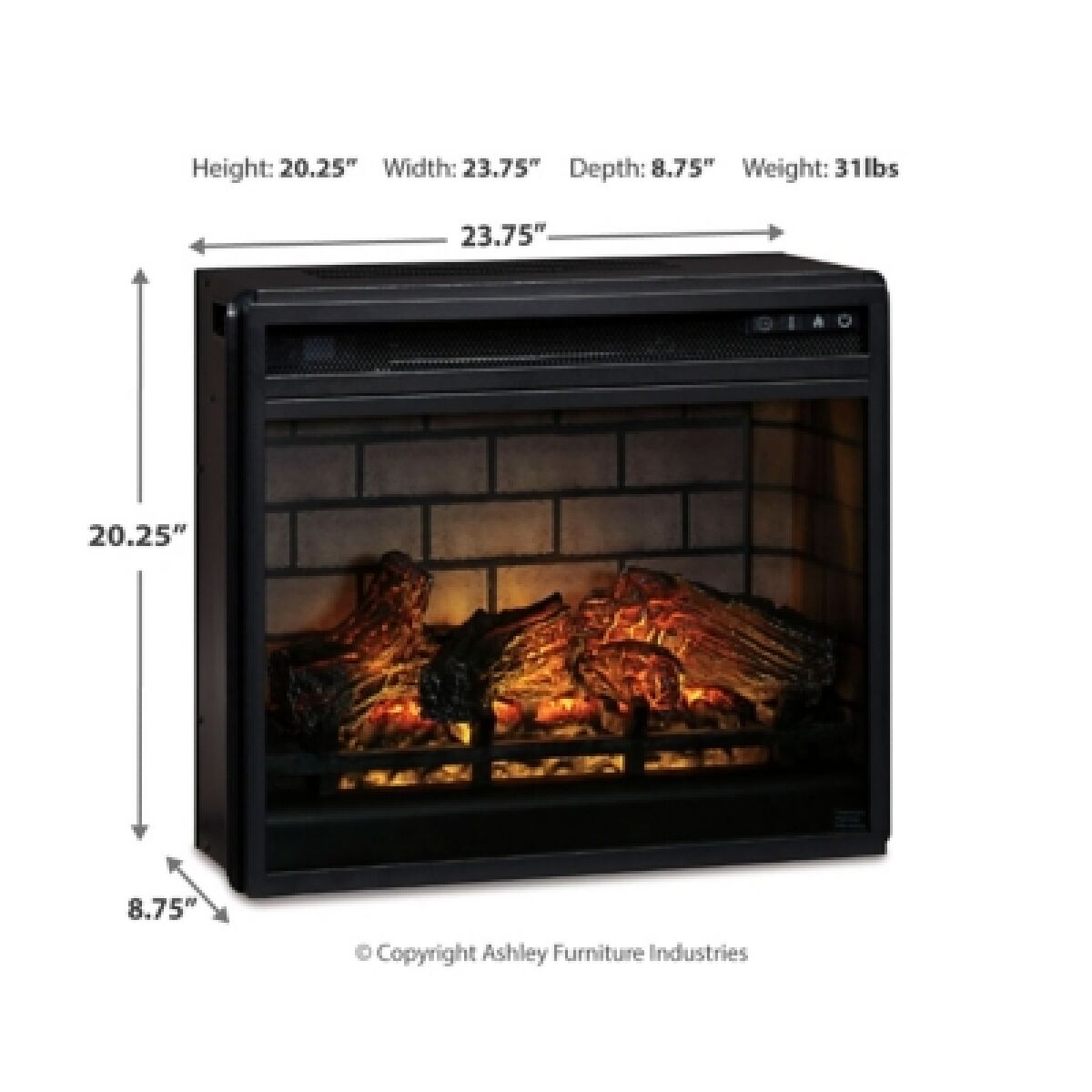 Entertainment Accessories Electric Infrared Fireplace Insert - Image 5