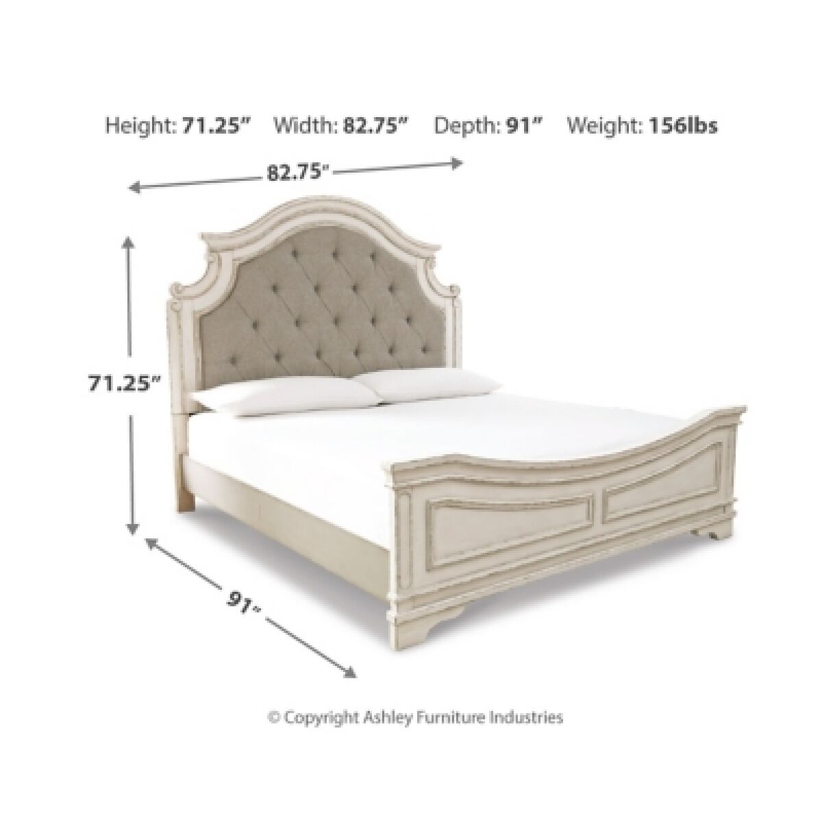 Realyn California King Upholstered Panel Bed - Image 5