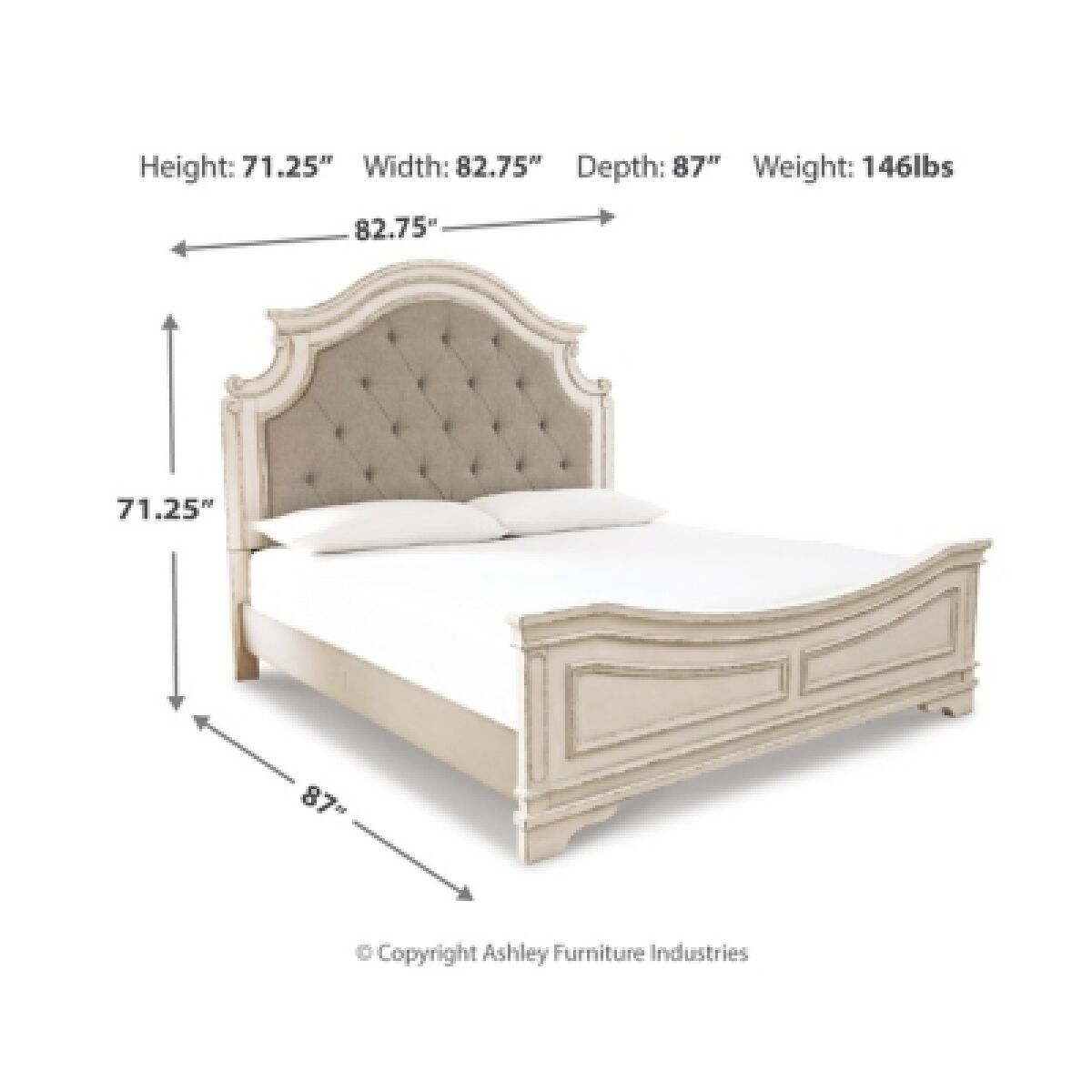 Realyn King Upholstered Panel Bed - Image 5