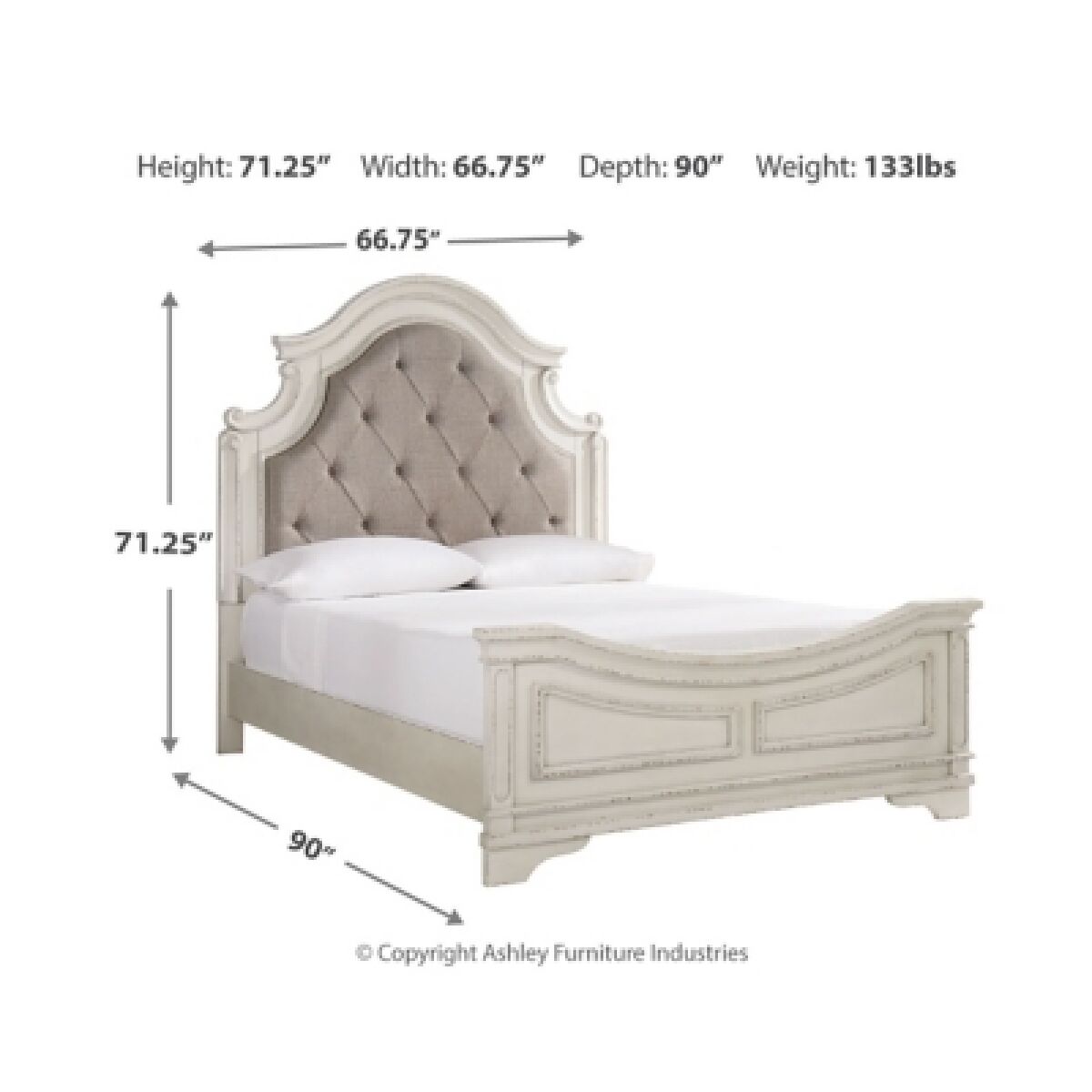 Realyn Queen Upholstered Panel Bed - Image 5
