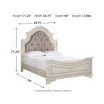 Realyn Queen Upholstered Panel Bed - Image 5