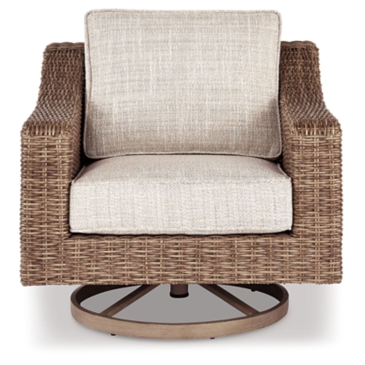 Beachcroft Outdoor Swivel Lounge with Cushion - Image 4