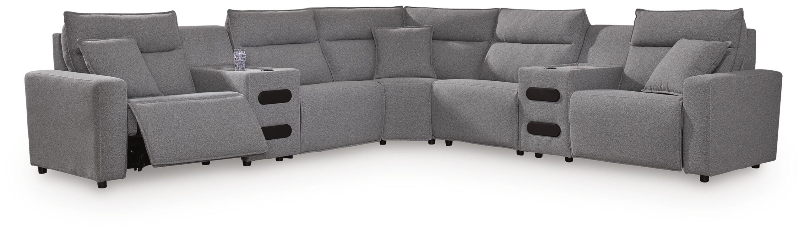 Modmax II 7-Piece Power Reclining Sectional with Audio Consoles
