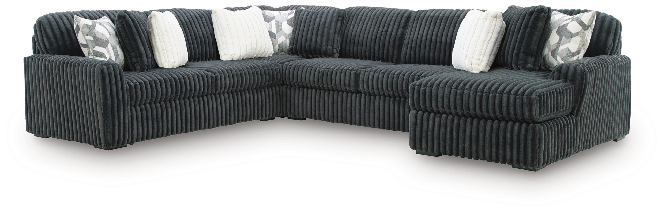 Midnight-Madness 4-Piece Sectional with Chaise