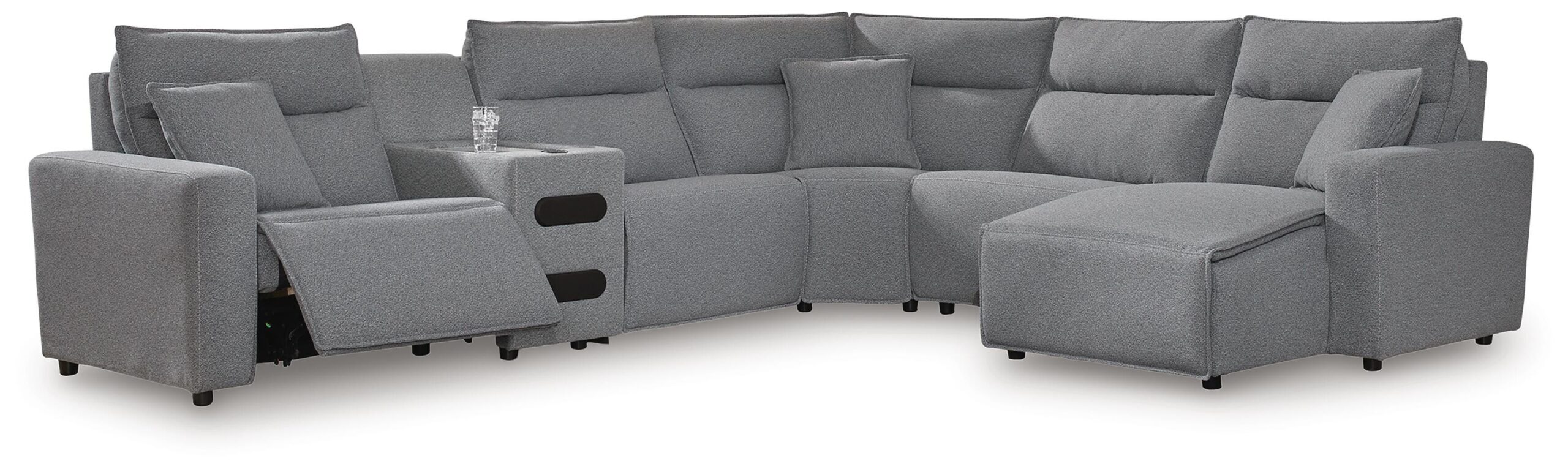 Modmax II 6-Piece Reclining Sectional with Chaise and Audio Console