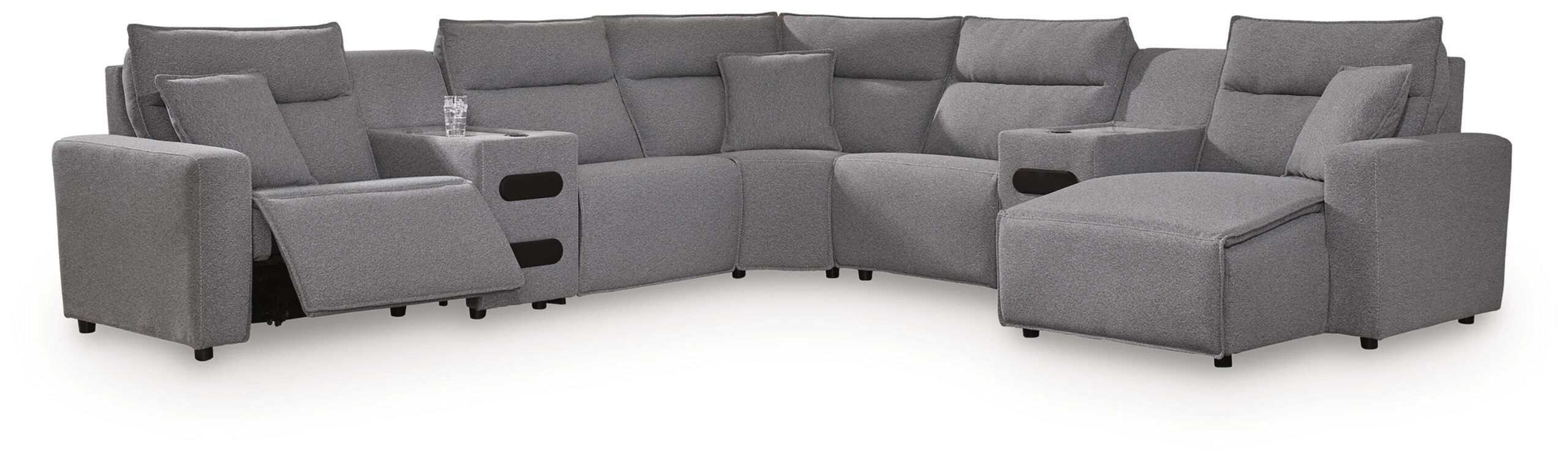 Modmax II 7-Piece Power Reclining Sectional with Chaise and Audio Consoles