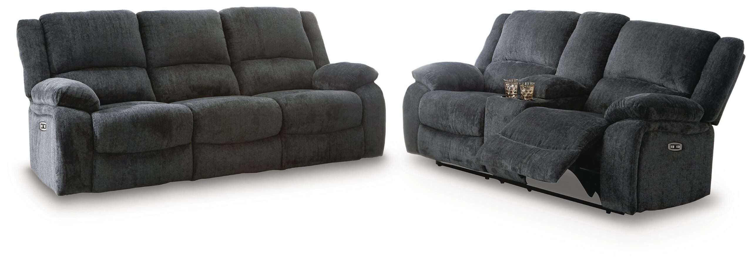 Draycoll Power Reclining Sofa and Loveseat