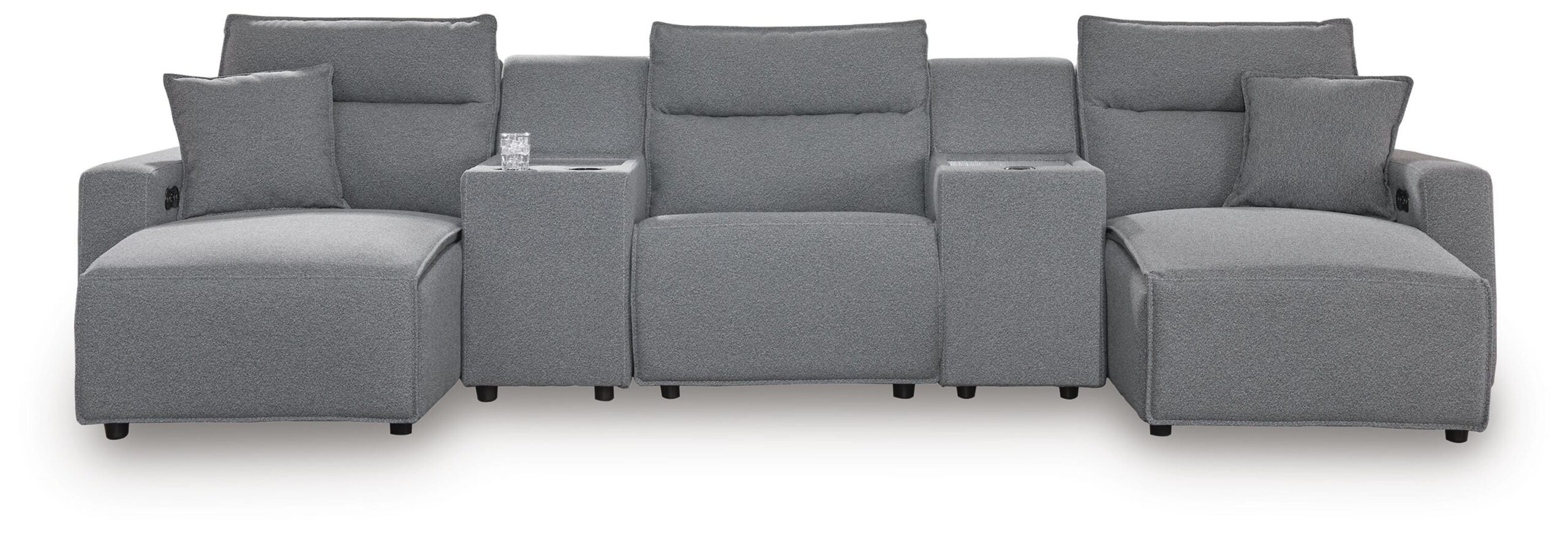 Modmax II 5-Piece Reclining Sectional with Double Chaise and Consoles