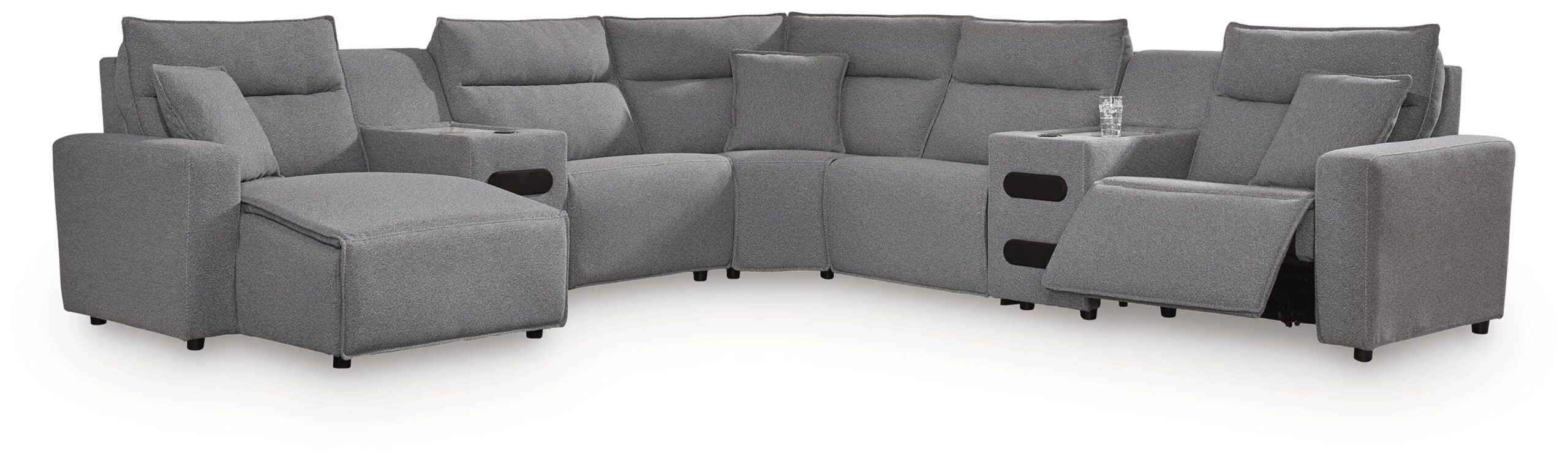 Modmax II 7-Piece Power Reclining Sectional with Chaise and Audio Consoles