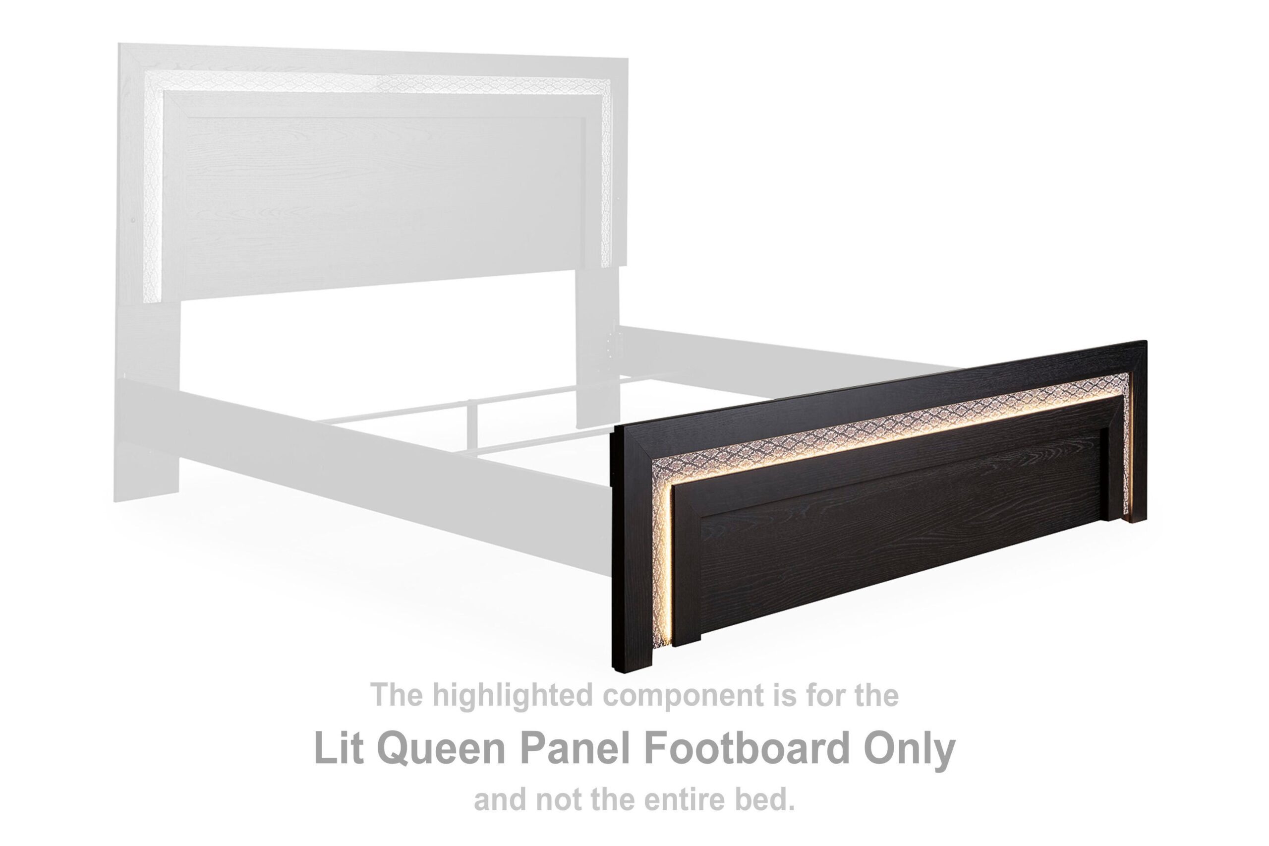 Shoralli Lit Queen Panel Footboard