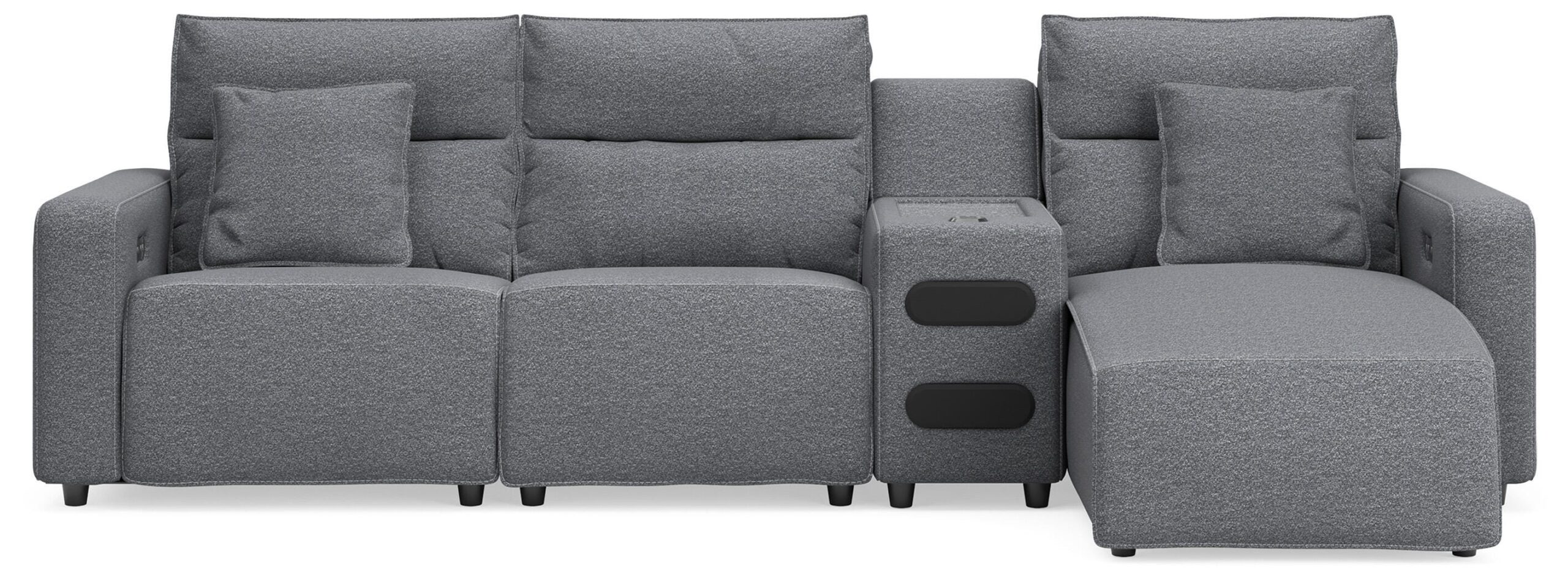 Modmax II 4-Piece Reclining Sectional with Chaise and Audio Console