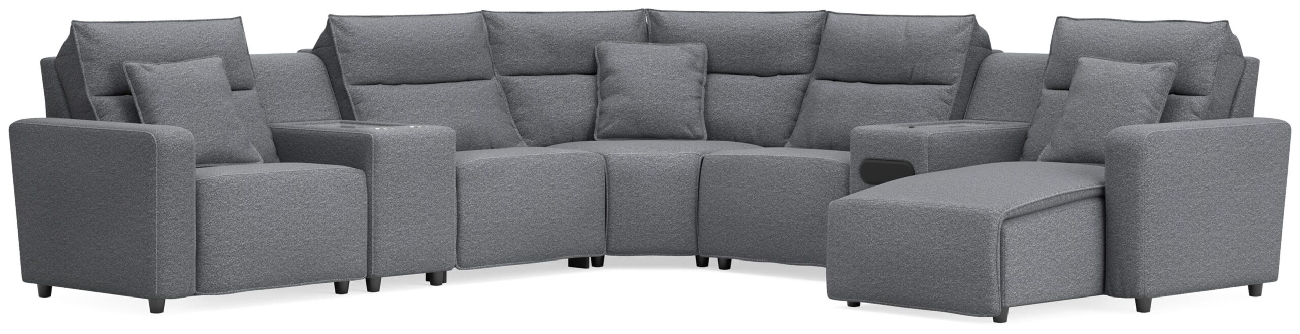 Modmax II 7-Piece Power Reclining Sectional with Chaise and Audio System