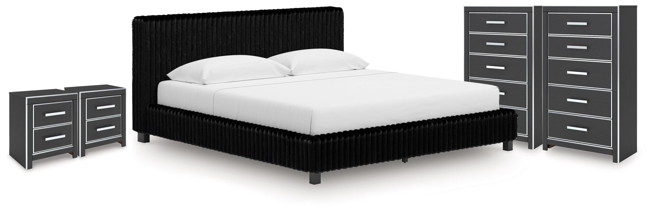 Zuraleus King Upholstered Bed, 2 Chests and 2 Nightstands