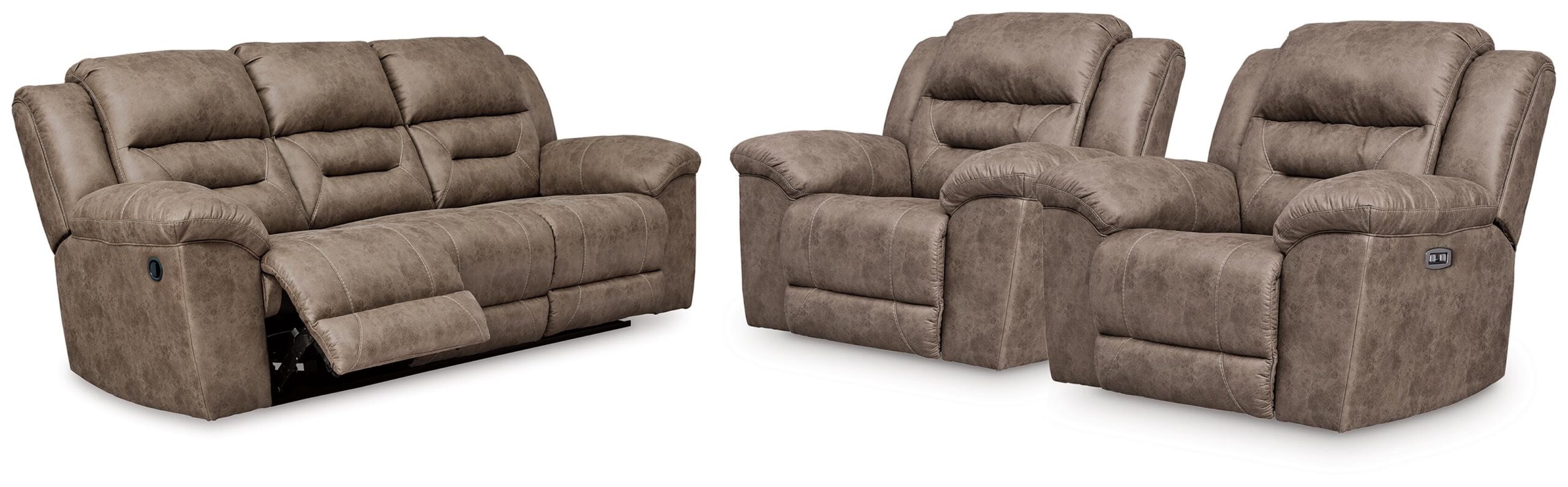 Stoneland Reclining Sofa and 2 Power Recliners