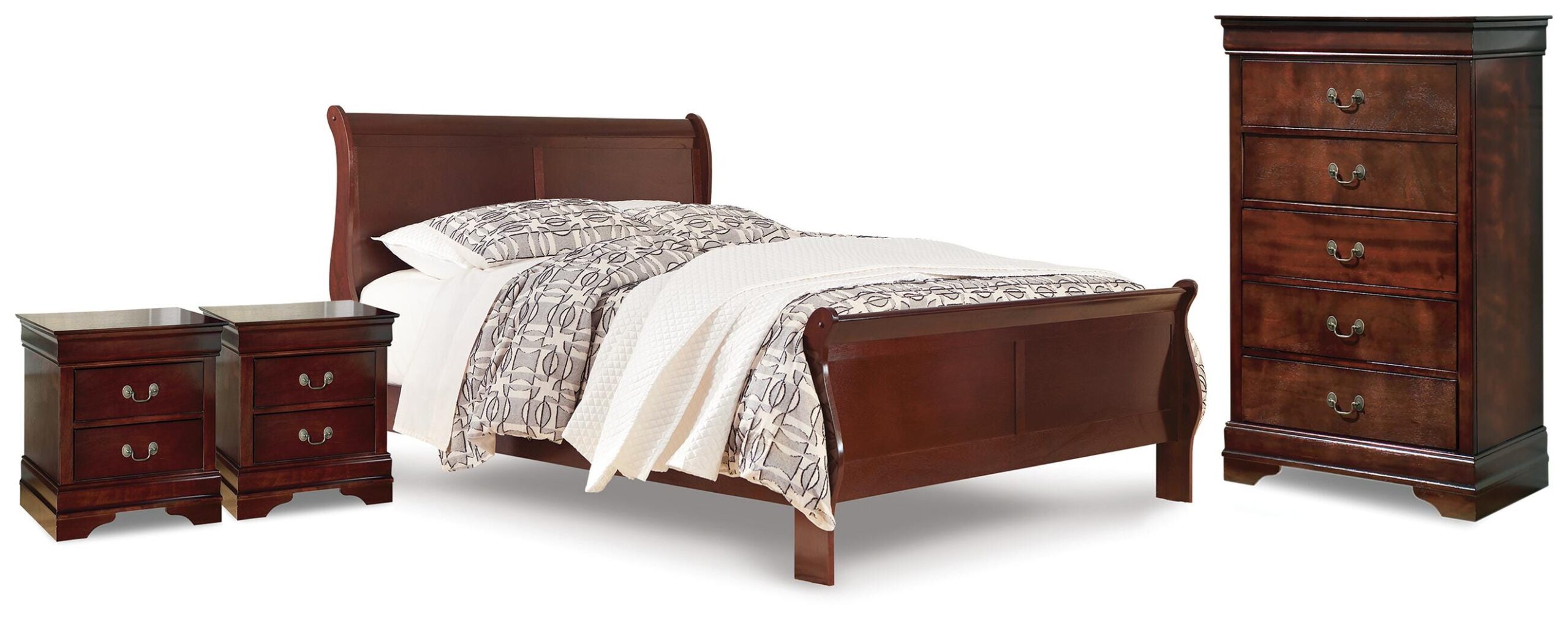 Alisdair Queen Sleigh Bed, Chest and 2 Nightstands