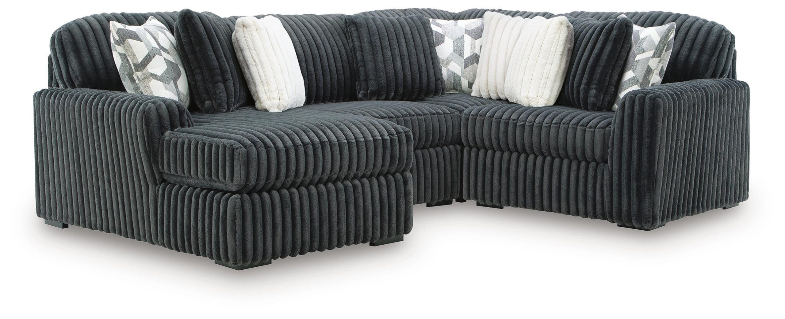 Midnight-Madness 4-Piece Sectional with Chaise