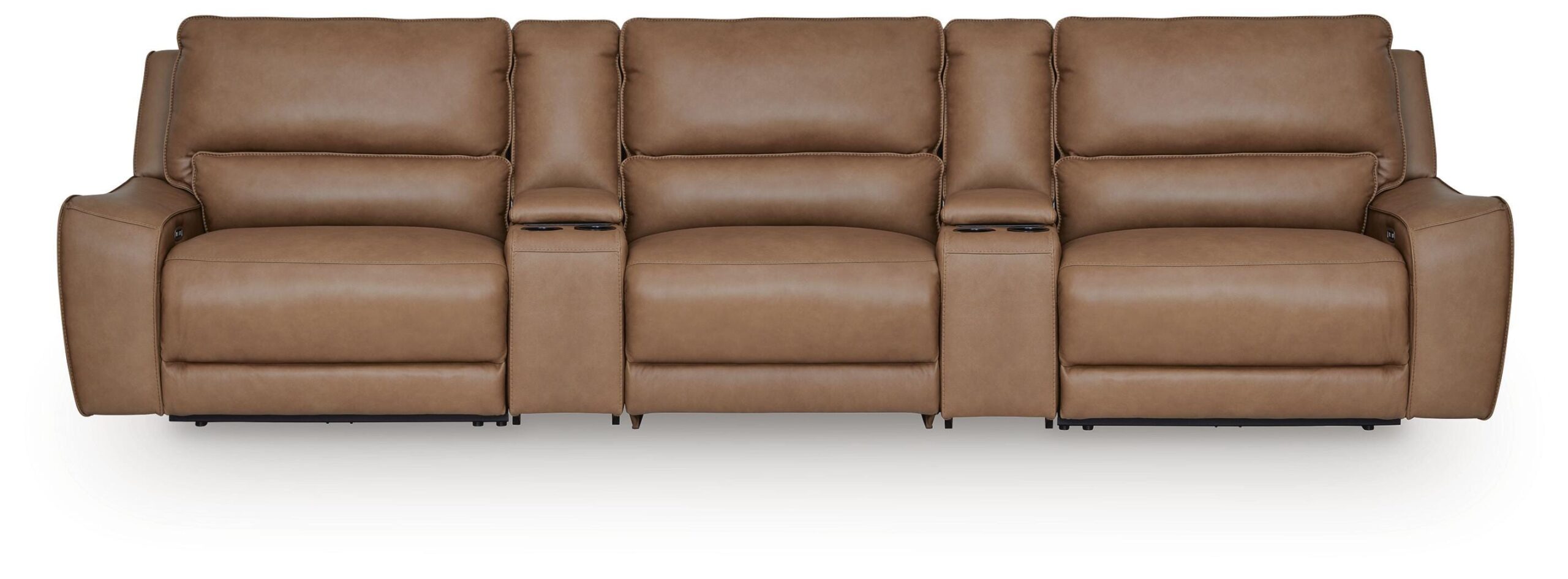 DeepWakes 5-Piece Reclining Sectional with Storage Consoles