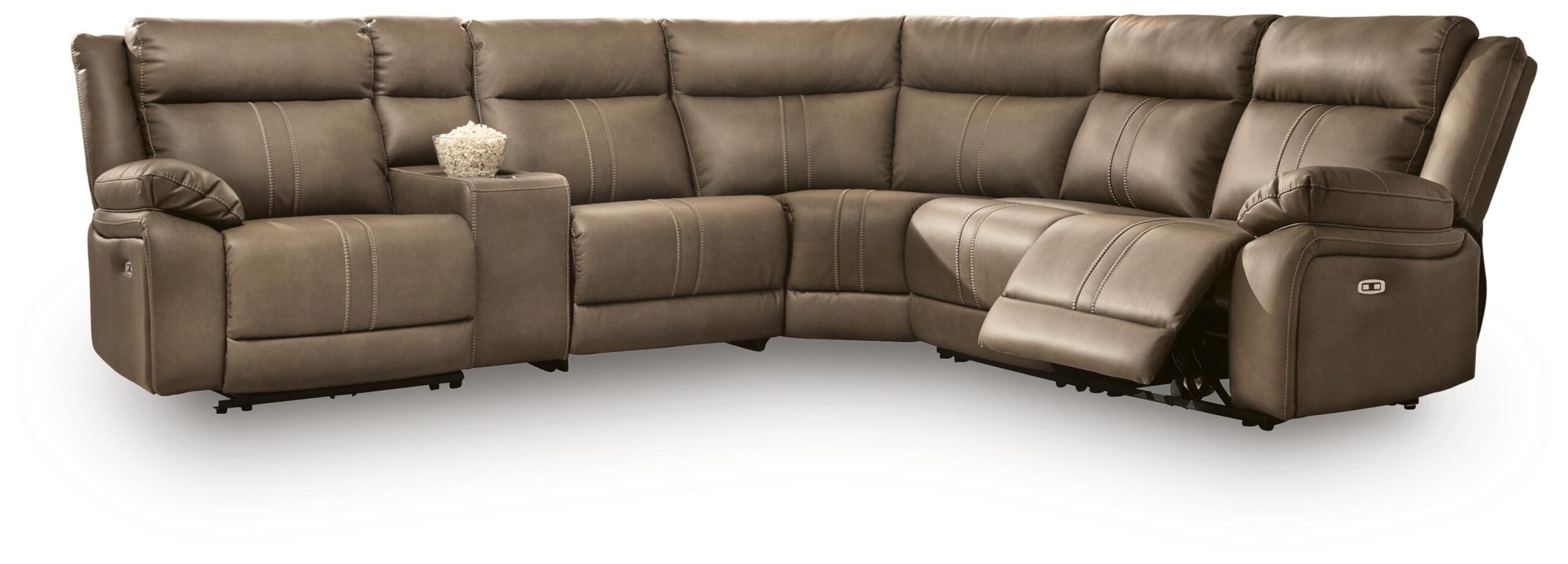 Max-Momentum 6-Piece Power Reclining Sectional with Audio Console