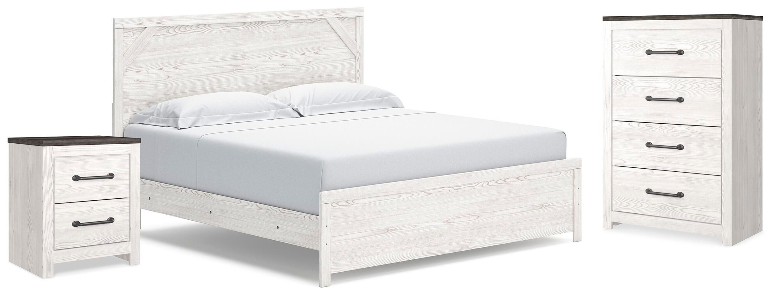 Gerridan King Panel Bed, Chest and Nightstand