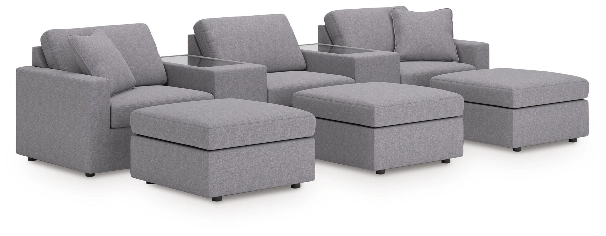 Modmax 5-Piece Sectional and 3 Ottomans