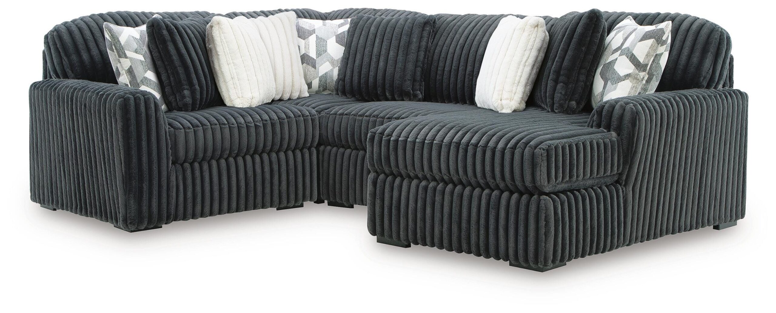 Midnight-Madness 4-Piece Sectional with Chaise