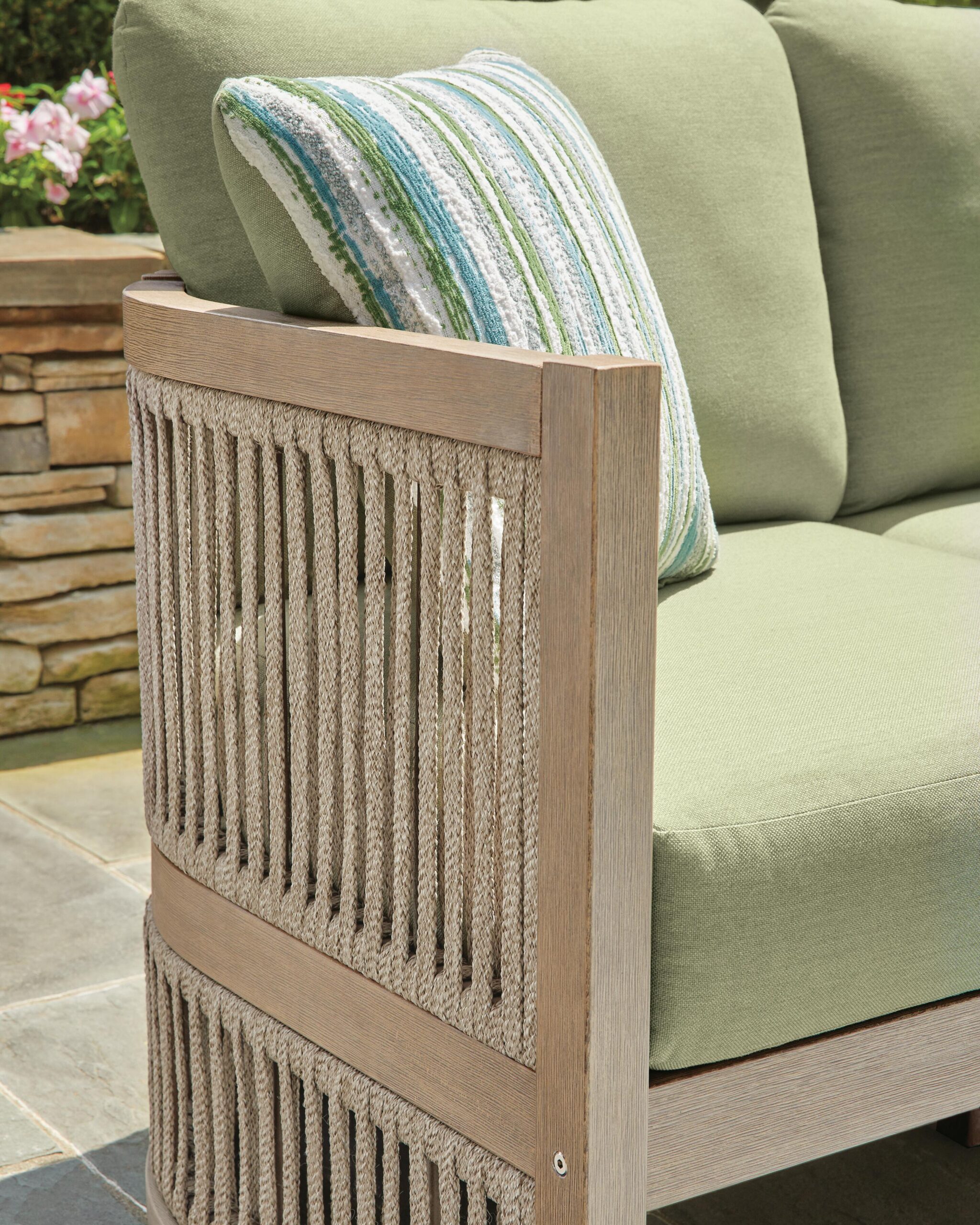 Serena Shores Outdoor Sofa with Cushion - Image 6