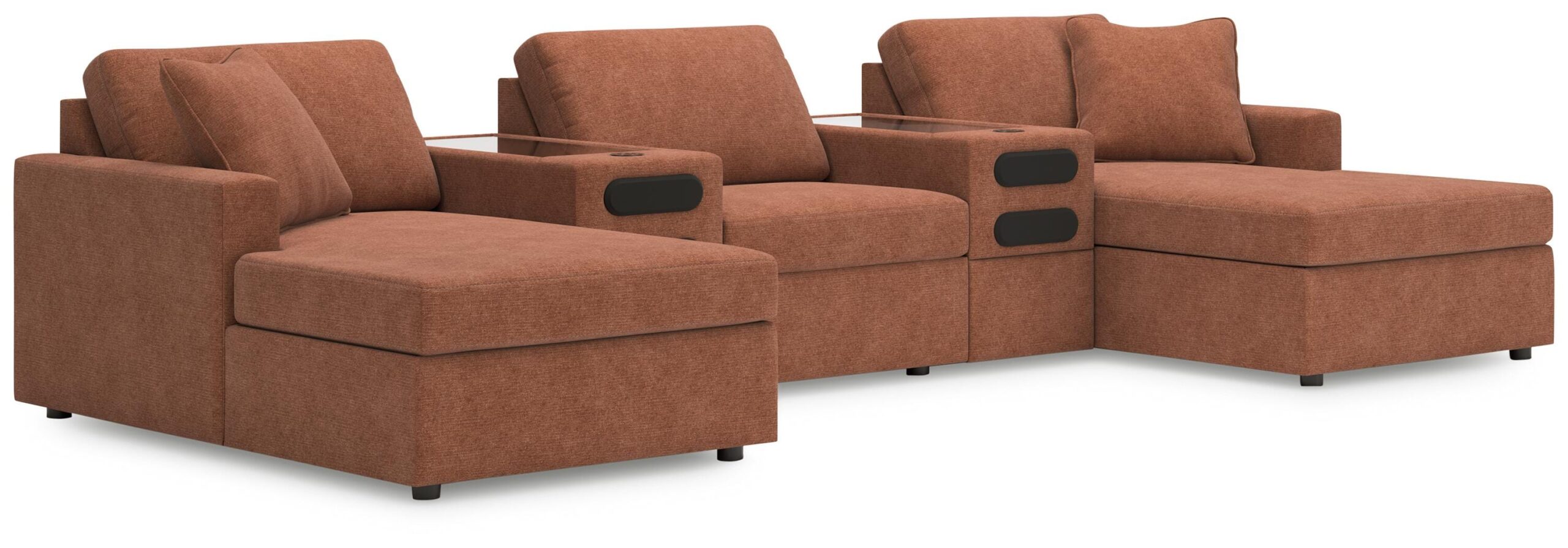 Modmax 5-Piece Double Storage Chaise Sectional with Audio Consoles