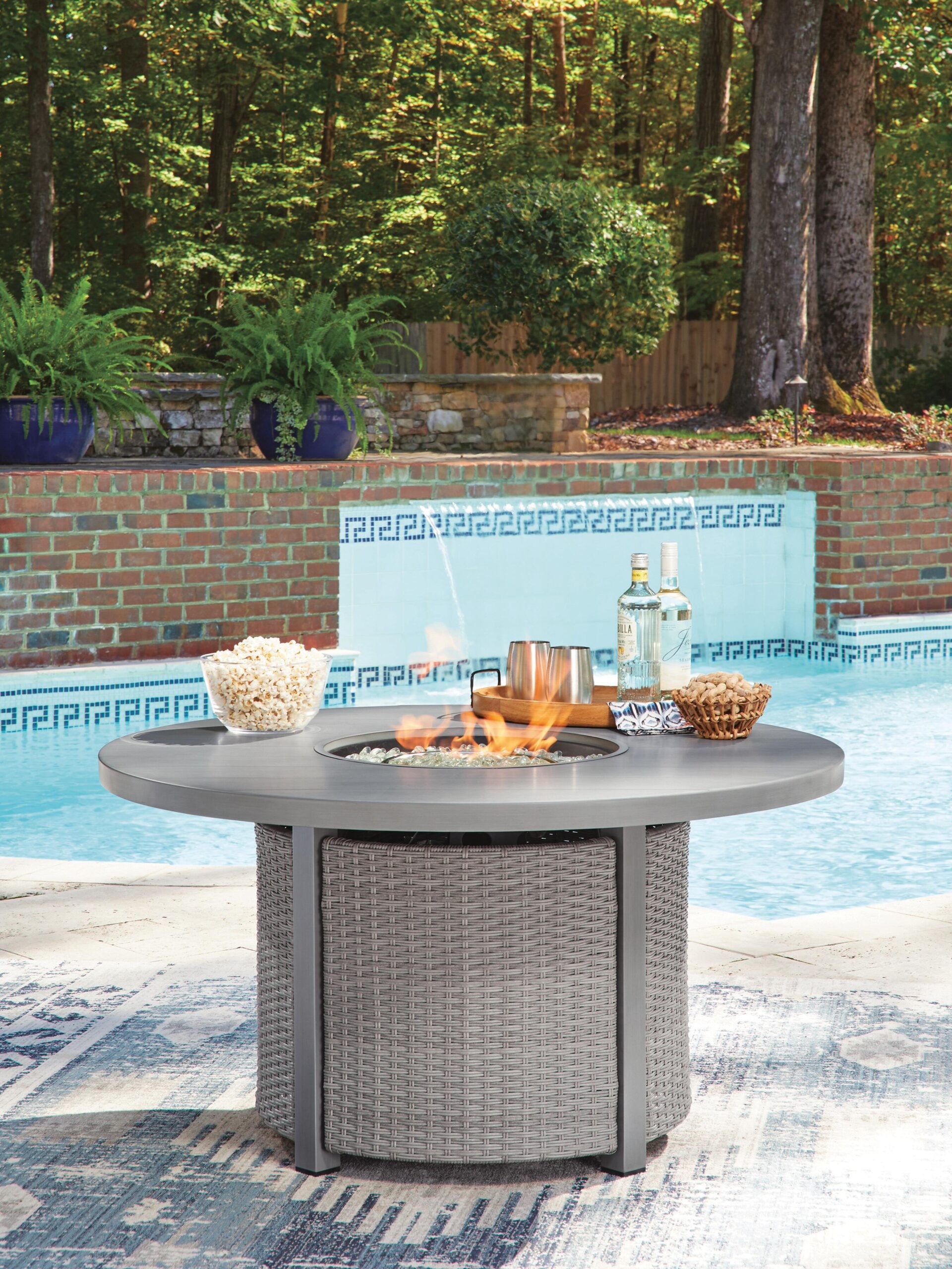Half Moon Beach Outdoor Fire Pit Table - Image 2