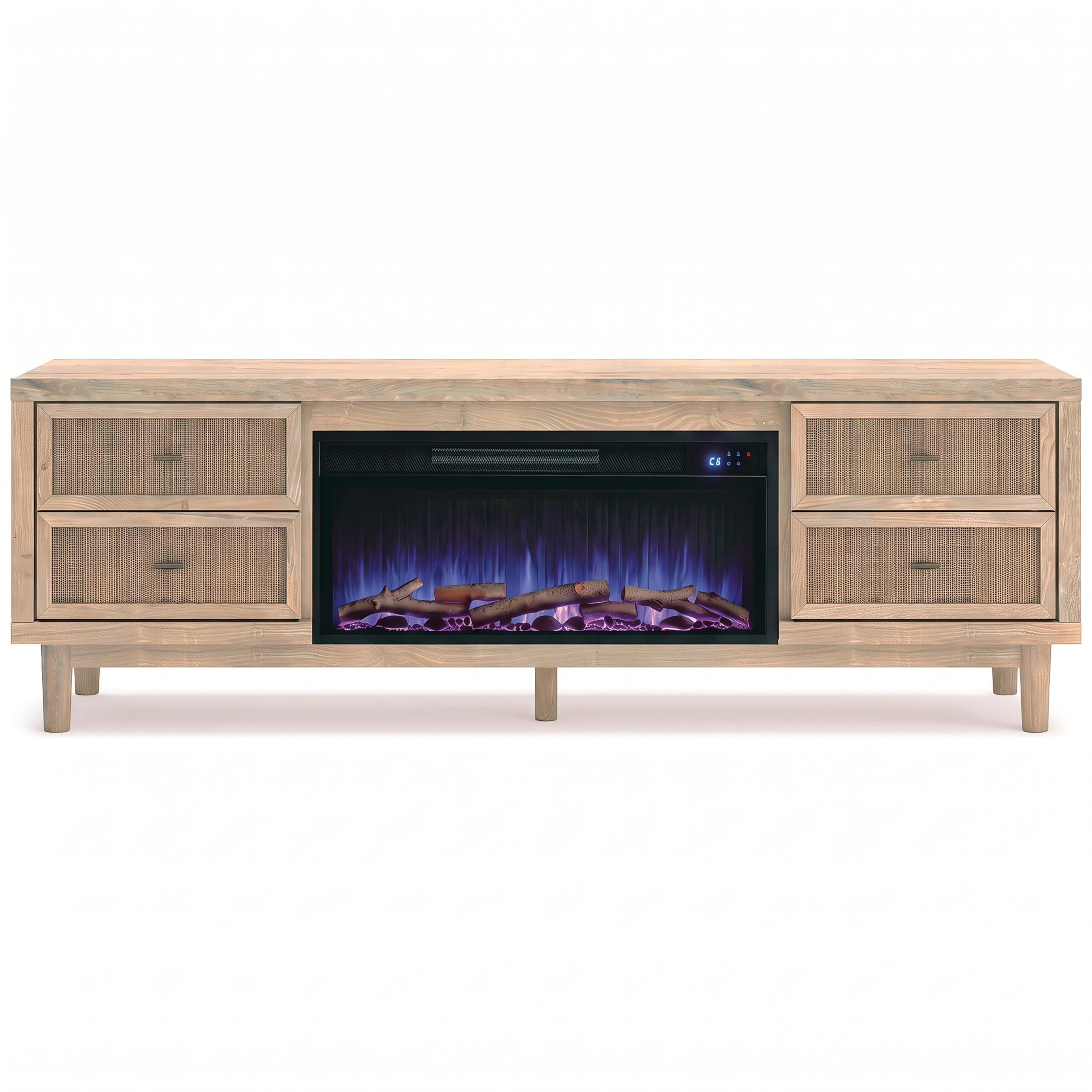 Cielden 72" TV Stand with Electric Fireplace