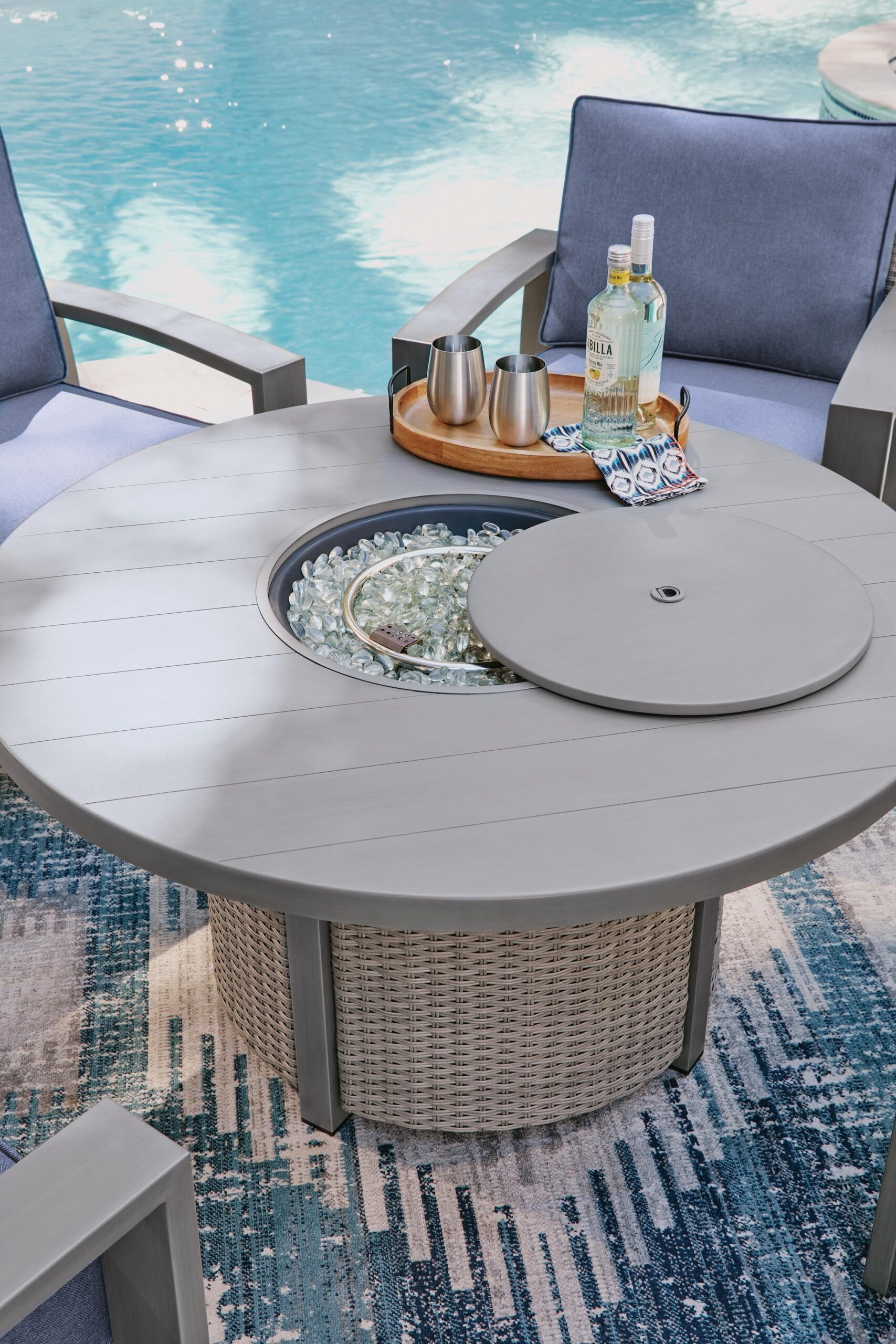 Half Moon Beach Outdoor Fire Pit Table - Image 6